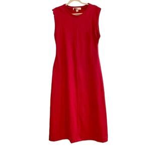 Free People Beach Red Cotton Sleeveless Open Back Maxi Dress Size Large NEW